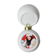 Hängende Weihnachtsdekoration Personalisierte Sublimation Plain Keramische Weihnachtskugeln